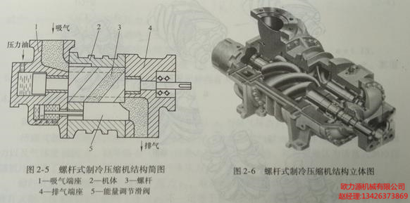 螺桿式制冷壓縮機機構簡圖